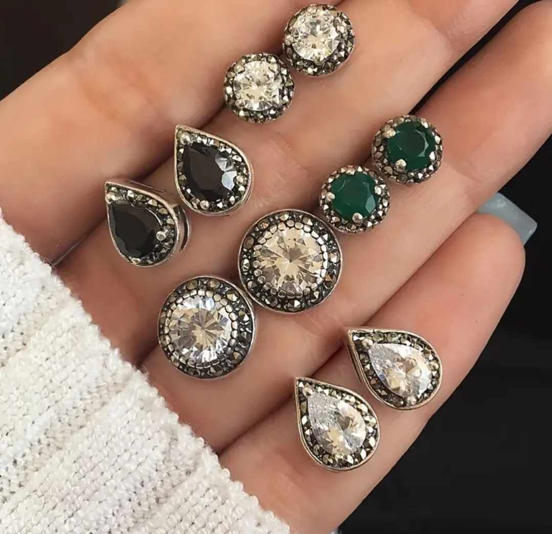 BOHO CRYSTAL STUD EARRINGS