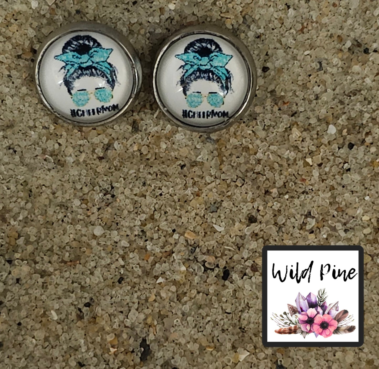 #CHEERMOM 12MM STUD EARRING