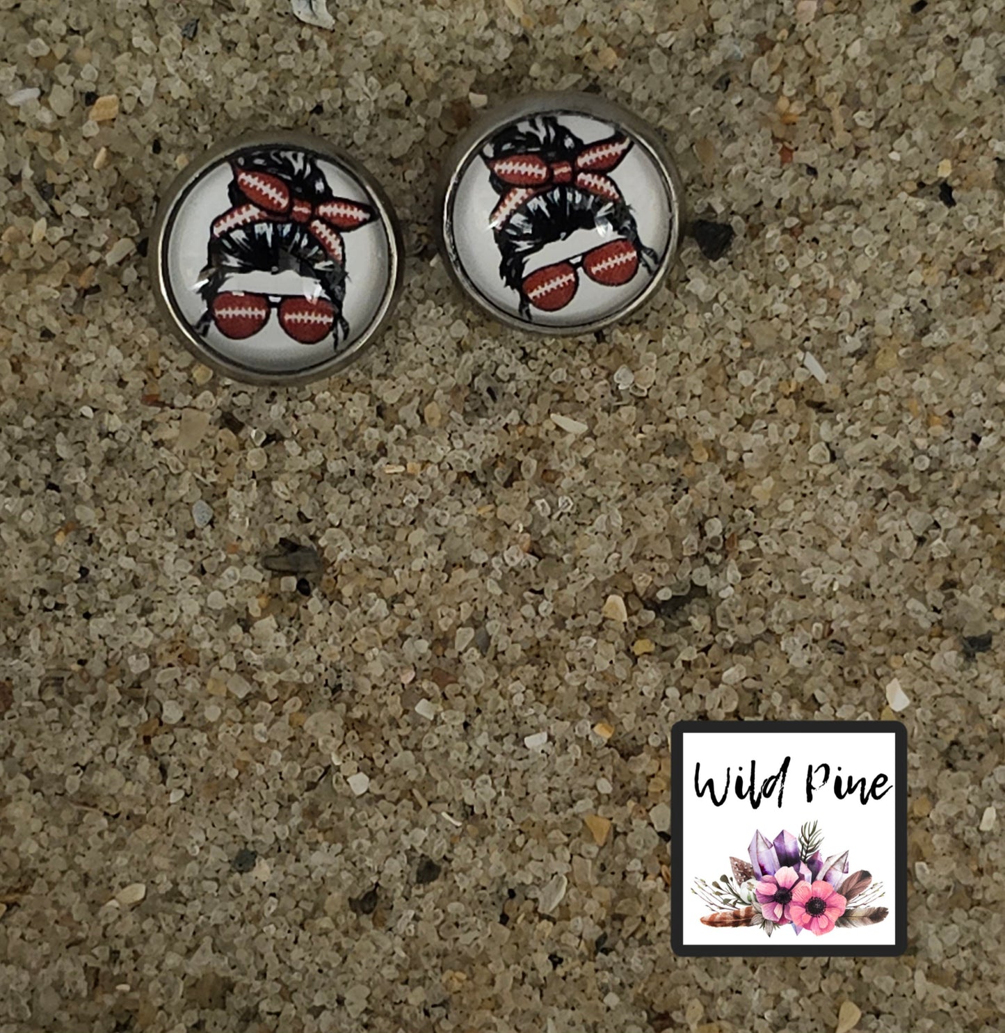 Football Messy Bun 10MM STUD