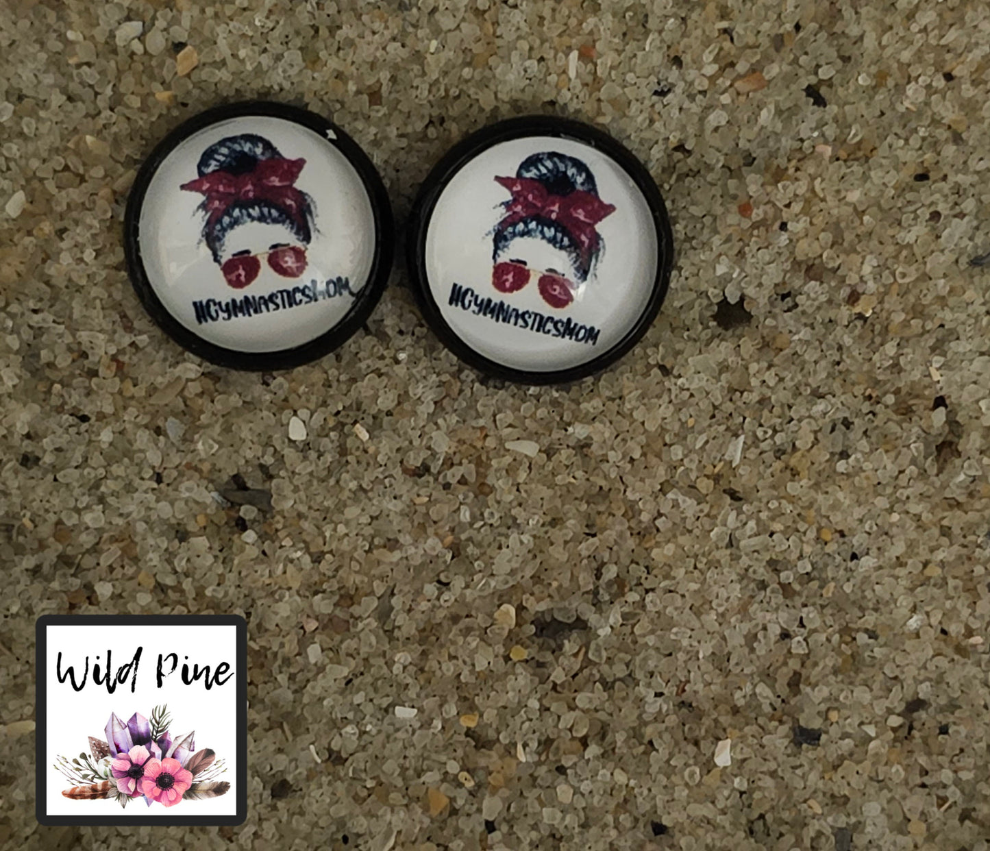 #GYMNASTICMOM 12MM STUD