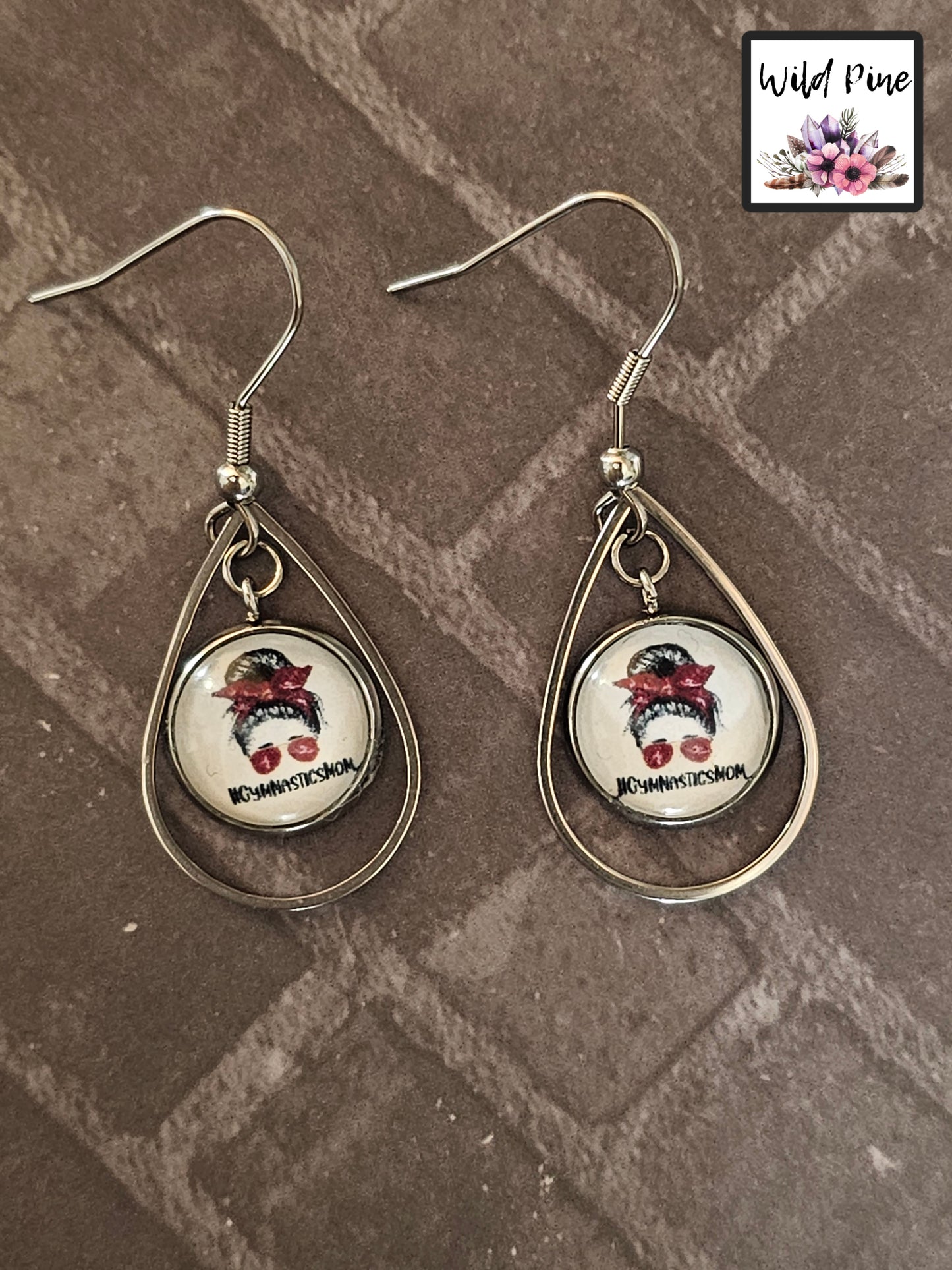 #GYMNASTICMOM 12MM TEAR DROP