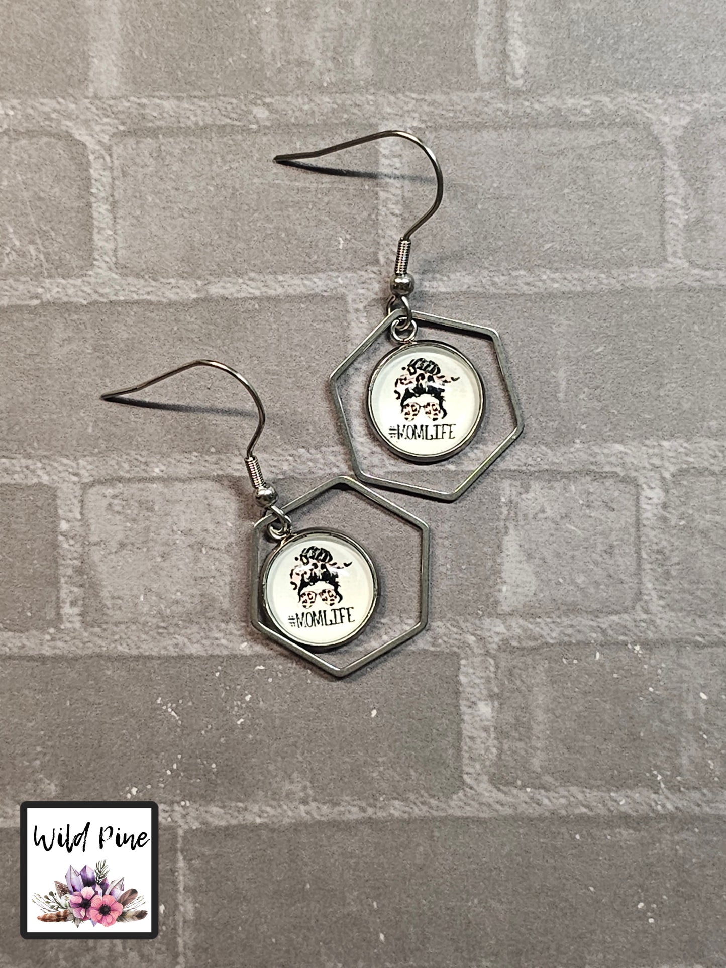 #MOMLIFE PINK LEOPARD 12MM HEXAGON