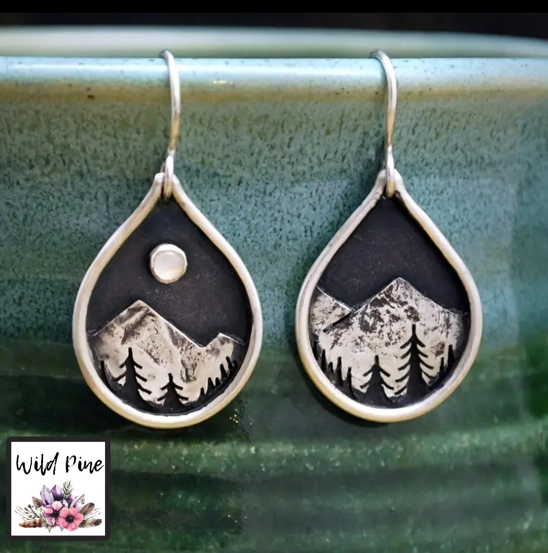 Mountain & Moon DANGLE EARRING