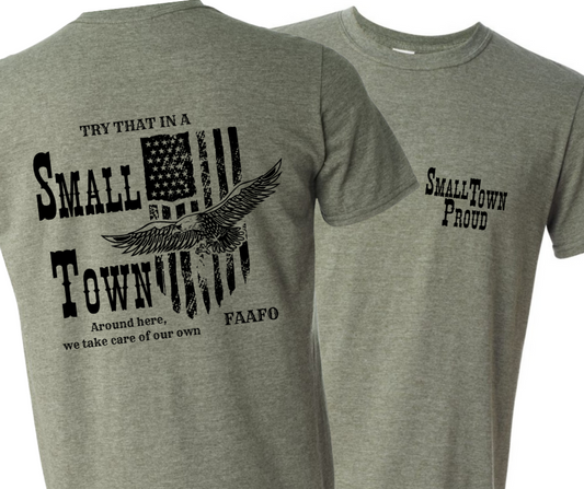 Small Town Eagle W/POCKET PRINT T-SHIRT
