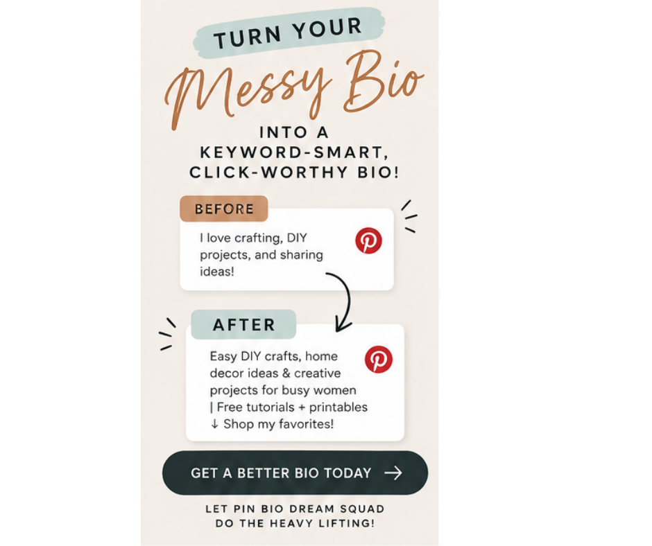 Pin Bio Dream Squad — Free Pinterest Bio Helper
