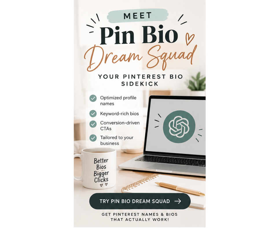 Pin Bio Dream Squad — Free Pinterest Bio Helper