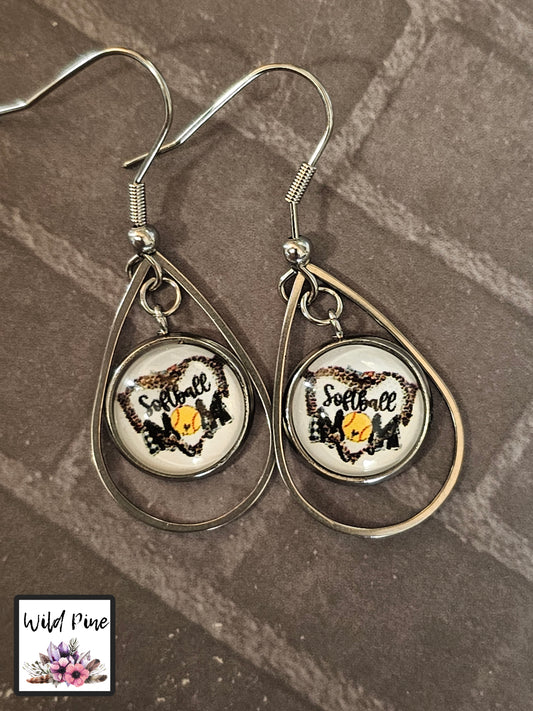 Softball Mom 12MM TEAR DROP