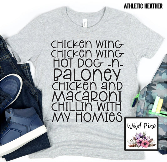 Chicken Wing Hot Dog Baloney-Youth